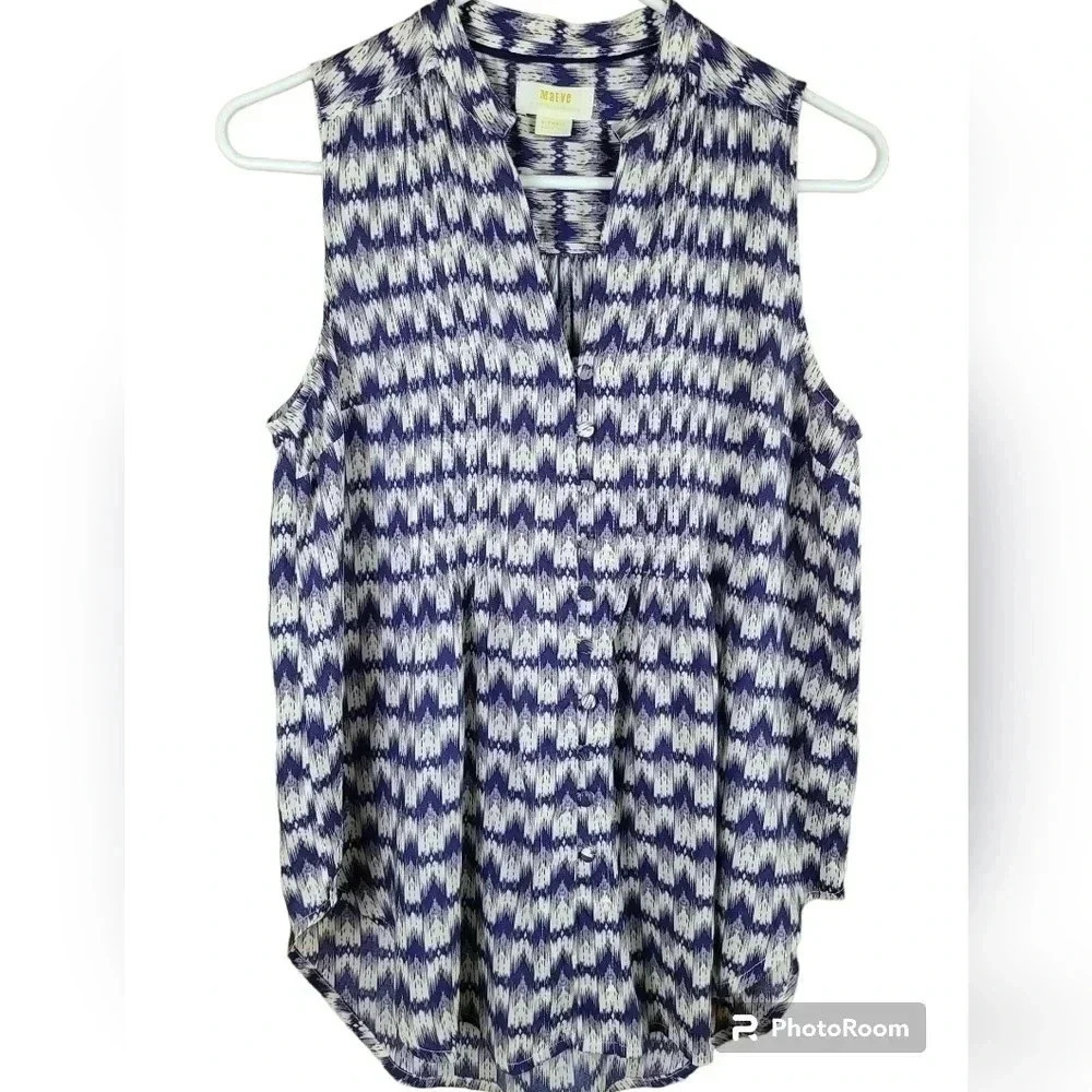 Maeve by Anthropologie sleeveless button down blouse